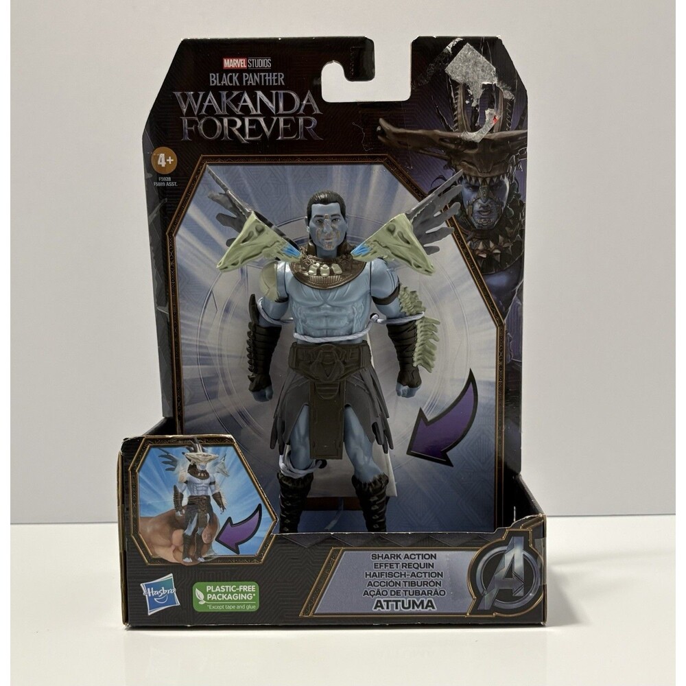 Marvel Black Panther Wakanda Forever Attuma Shark Action 6" Action Figure Hasbro